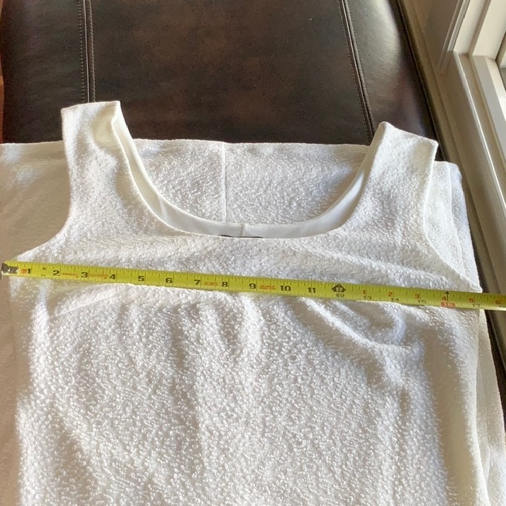 eva varro Cream Textured Tank Sheath Midi Dress - Picture 7 of 10